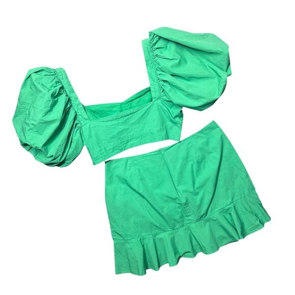 Showpo Green Two-Piece Skirt Set - Size 12 - Picture 2 of 9